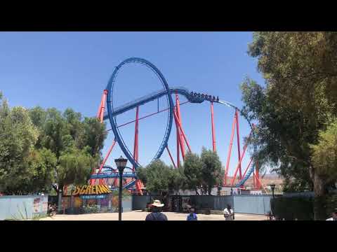 Off-ride footage of a Scream! train