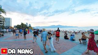 DA NANG VIETNAM My Khe Beach Right Now Full of People - Beautiful Summer Vibes Vibrant Atmosphere