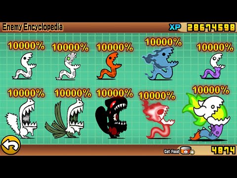 The Battle Cats - Enemies at 10000% (Part 3) ALL SNACHE