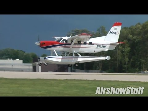 Gusty Crosswind Landings! EAA AirVenture Oshkosh 2014 Sunday Arrivals Compilation (Part 3)