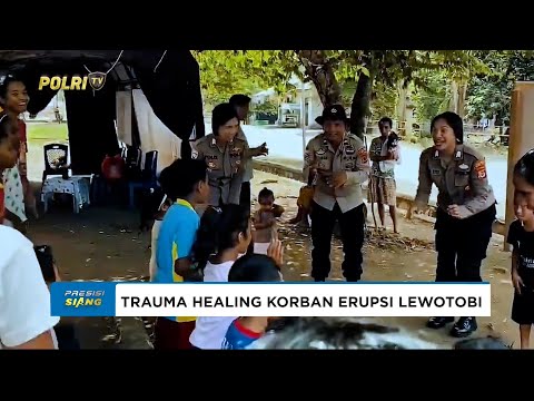 POLRI HADIRKAN TRAUMA HEALING BAGI ANAK-ANAK KORBAN ERUPSI LEWOTOBI