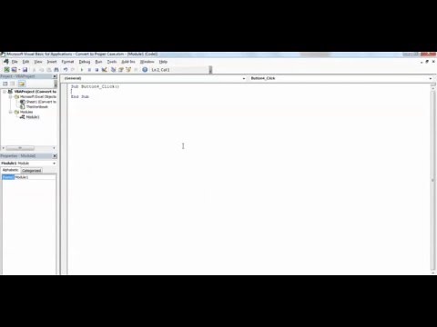 Excel Convert to Proper Case - VBA