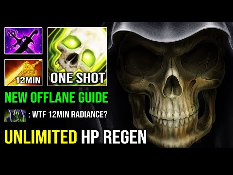 WTF 12Min Radiance 1v5 Unlimited HP Regen Necrophos 100% Deleted Offlane 7.32c Dota 2