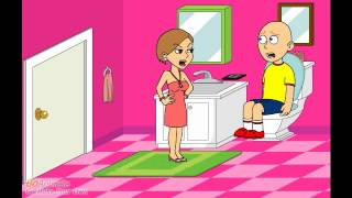 caillou uses the girls bathroom