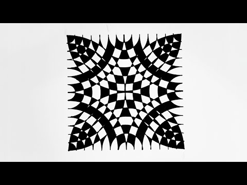 How To Draw Geometric Square Design || Optical Illusion Tutorial || Simple Geometric Square Illusion