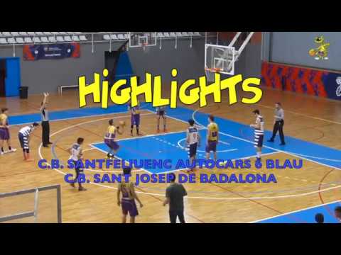 Highlights del partit C.B. Santfeliuenc vs. C.B. Sant Josep - 23/10/2016 Cadet A U16