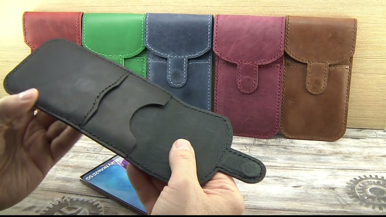 Skórzany Pokrowiec Ręcznie Szyty Do Telefonu - Dla Pani i Pana - Idealny do aktówki lub torebki