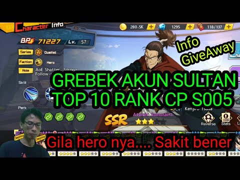 Grebek Akun Sultan TOP 10 CP S005 | OPM the strongest