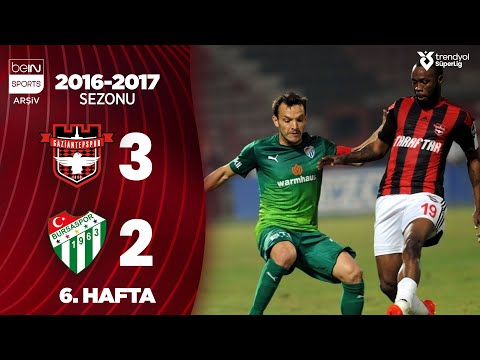 Gaziantepspor (3-2) Bursaspor | MAÇ ÖZETİ | 6. Hafta - 2016/2017