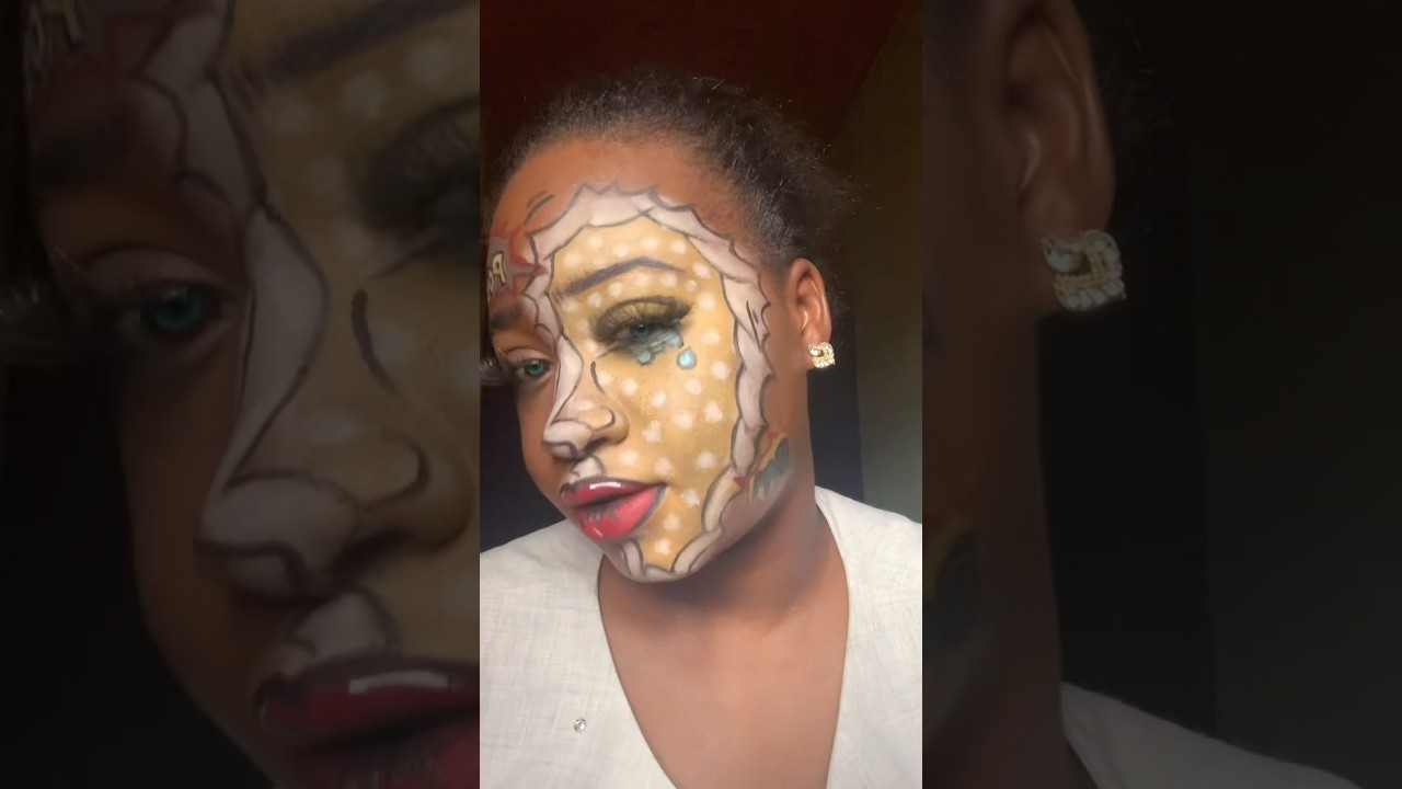 Pop art meets glam💥💋 #facesoffiercy #makeuptransition #PopArtMakeup #MakeupTransformation #makeup