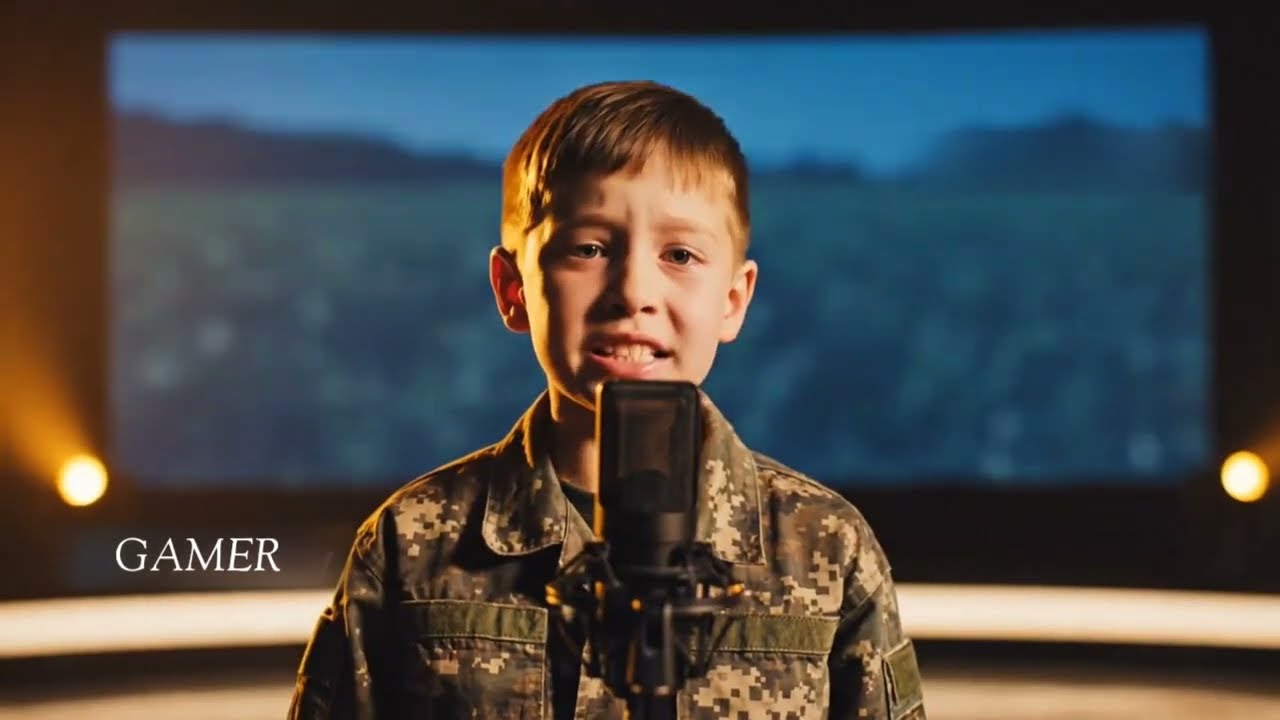 A Ukrainian child sings a song for his father, who died in the war, on the Sweetest Voice program