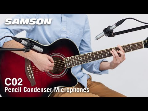 Samson C02 Small-Diaphragm Supercardioid Pencil Condenser Mics (Stereo Pair) 2010s - Silver image 12
