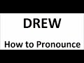 How to pronounce Drew||How to say Drew||Drew pronunciation||ABDictionary