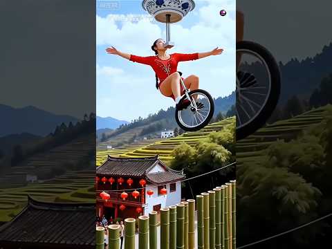 🤯 gravity ko challenge karta hua dangerous act bamboo circus