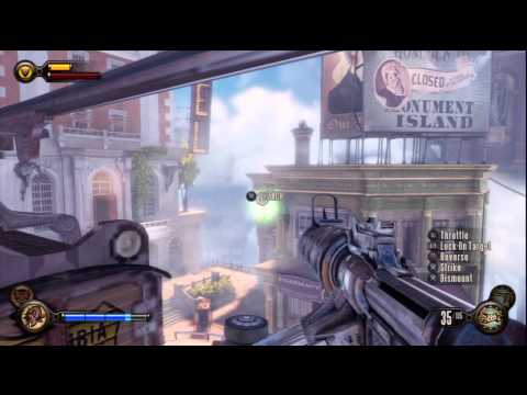 Bioshock Infinite - Monument island Gateway: Sky Rail, Sky Rail, Skyline Building Combat PS3