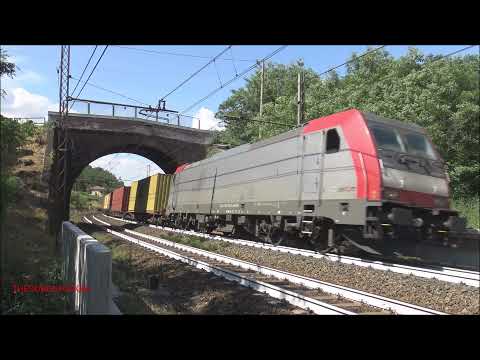 LA SIMPATICA STROMBAZZATA DELLA E.483 CON MERCI A RIGOROSO. (AL) SAB. 10 - 7 - 2021.