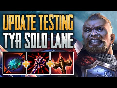 TESTING OUT THE NEW UPDATE! Tyr Solo Gameplay (SMITE Conquest PTS)