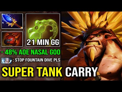 NEW SUPER TANK 1v5 Carry Bristleback -48% AoE Slow EZ Fountain Dive with Max Quill Spray Dota 2