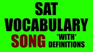 SAT Vocabulary Song Part 1: 55+ Words & Definitions