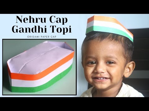 Indian cap | Origami Paper Cap | Gandhi Topi | Nehru cap | Tricolor Crafts for Independence Day