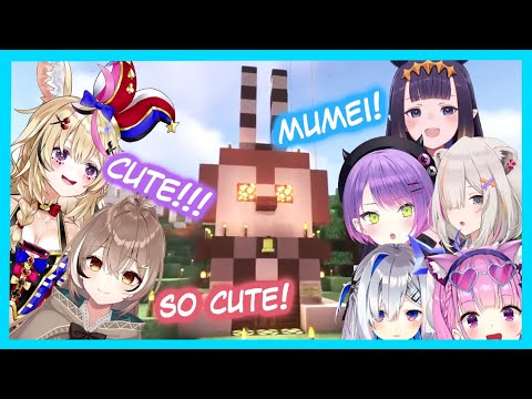 Hololive Reacts To Mumei's Berry House Made By Polka【Hololive Minecraft JP Server】