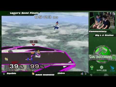 Mass Madness 10 SSBM - squible (Fox, Jigglypuff) vs. th0rn (Falco) - Melee LSF