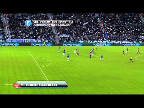 Gol de Carrillo. Vélez 0 Estudiantes 1. Fecha 9. Torneo Final 2014. Fútbol Para Todos