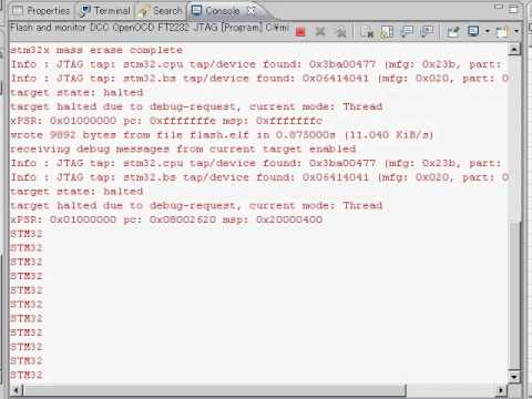 DCC communication with a target under OpenOCD + FT2232 JTAG