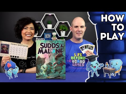Sudds and Malone - How to Play Board Game. Tutorial with Stella and Tarrant