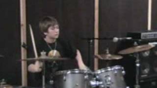 Not Justin Bieber  BUT ROCKER 12 Year Old Bryce Kretz on drums with his band ROUGH SHOT