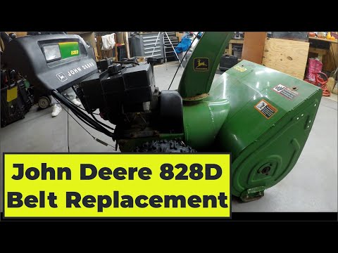 John Deere 828D Snowblower Belt Replacement (Drive & Auger Belts) - [12-11-2022]