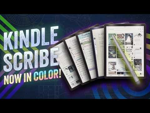 Amazon Kindle Scribe Colorsoft 64GB (newest model) — 11” paper-like color display with front light — Thin, light, powerful — Write in notebooks, documents, and books. Includes Premium Pen - Fig video review thumbnail