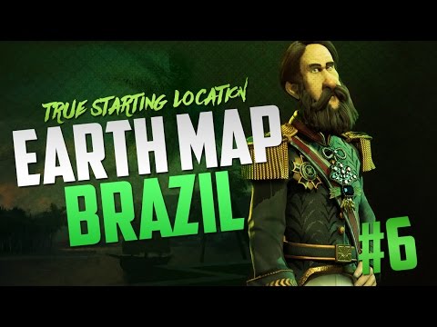 Civilization 6 Brazil Earth Map True Start Location Let's Play [Pt. 6]