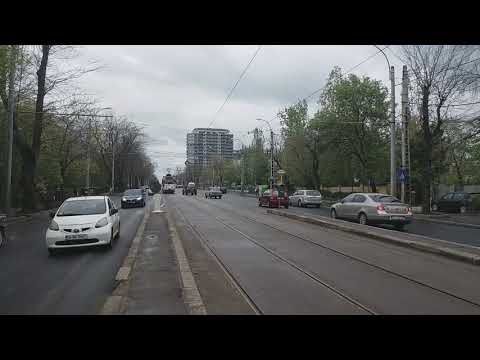 Tramvaiul V3A #129 pe linia 24 intrând in statia Depoul Bucurestii Noi