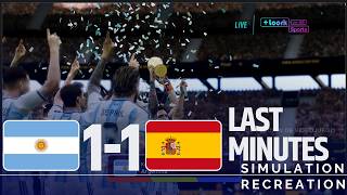 Últimos minutos ⚽ ARGENTINA 1-1 ESPAÑA | Mundial 2026 | Simulación de videojuego (Gameplay)