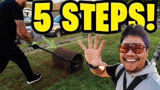 How to seed your lawn the easy way ~ automatic budget irrigation installed too!