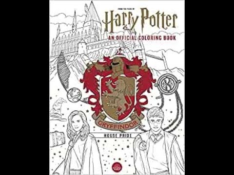Présentation livre de coloriage Harry Potter maison de Griffondor