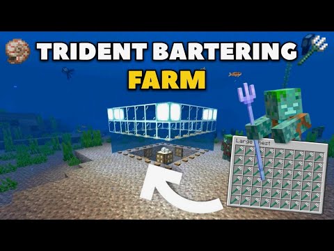 INSANE Trident Farm!⚡️Easy & Efficient Drowned Farm | Minecraft 1.21