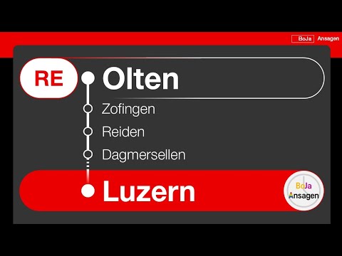 SBB Ansagen | RE Olten - Luzern | 2022 | BoJa Ansagen
