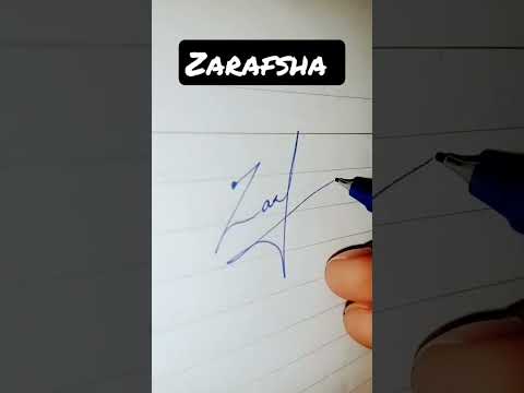 Zarafsha name signature style by kj Sketching ✍️ #shortvideo #viral #signature #foryou #zarafshon