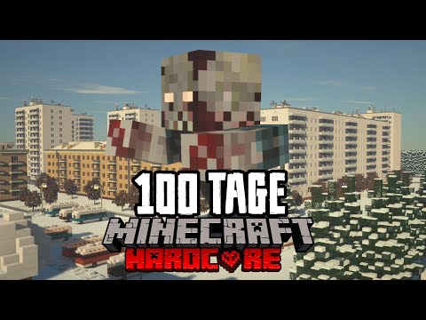 Ich überlebe 100 Tage Minecraft Hardcore in einer Winter Zombie Apokalypse
