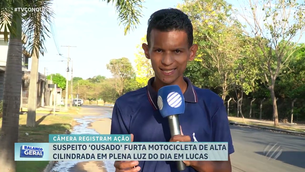 Câmeras registram furto de motocicleta em Nova Mutum; Polícia Civil investiga