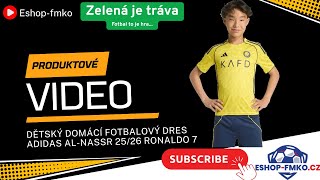 Dětský domácí fotbalový dres Adidas Al-Nassr 25/26 Ronaldo 7 žlutý