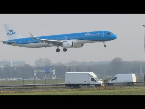AIRBUS A321-252NX KLM FROM PARIS TO AMSTERDAM LANDING SCHIPHOL AIRPORT PHAXI #aviation #airplane