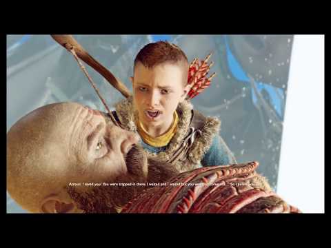 God of War - Kratos Inside Light of Alfheim: Atreus "You Were Trapped in There" Cutscene (2018)