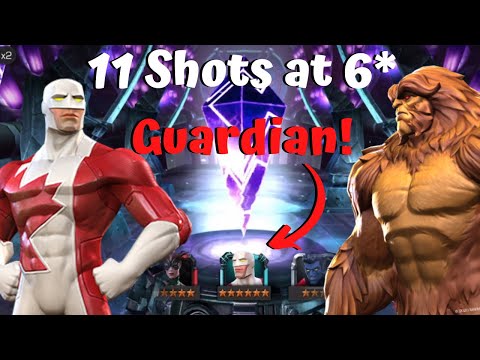 11 Shots For 6* Guardian! Sasquatch Early Access Cavalier Crystals! - Marvel Contest of Champions