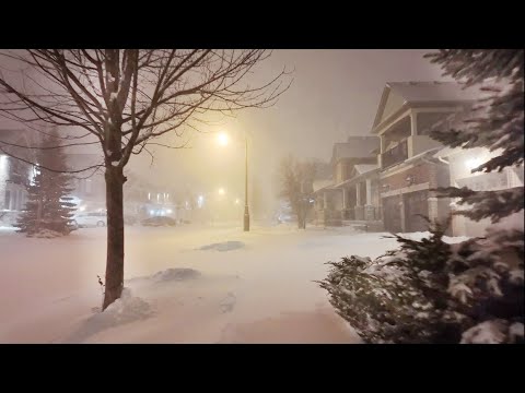 Extreme Winter Storm Blizzard in Toronto Canada and Southern Ontario