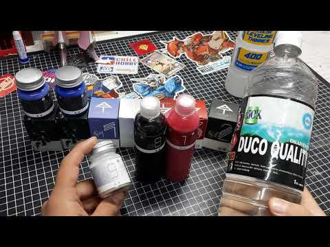 Tutoriales Newtype CL - Pinturas Anchoret Yao , dilución y aplicacion con aerografo