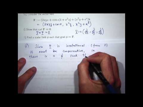 Curl, Grad and Line Integral Examples