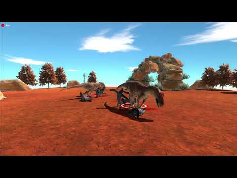 Allosaurus vs Primates Animal Revolt Battle Simulator